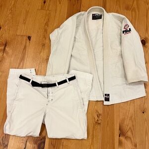 Fuji Gi Set Mens A3 34 White Jacket Kimono Pants Jiu Jitsu Martial Arts Karate